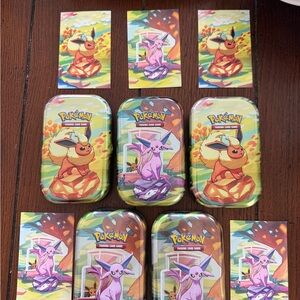 Pokemon Prismatic Evolutions Mini Tin with Card (NO PACKS INCLUDED!)